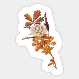 Rose Made With Dried Leaves Sticker
